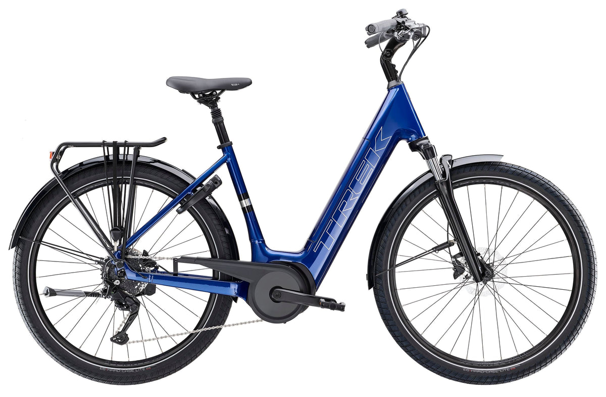 Trek Verve+ 3 Lowstep – sähköhybridipyörä, 75 Nm, 400 Wh
