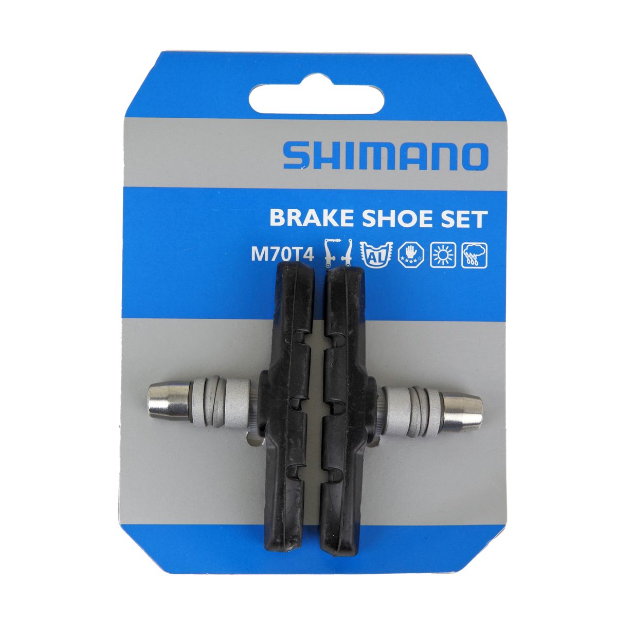 Shimano M70T4 Jarrupalat – V-brake, alumiinivanteet, M70T4-yhdiste