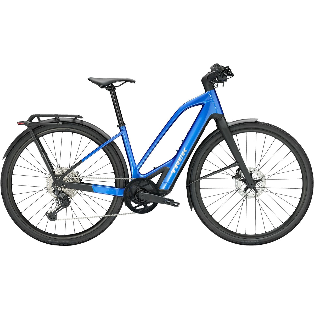 Trek FX+ 7 Midstep – sähköhybridipyörä, 50 Nm, 360 Wh