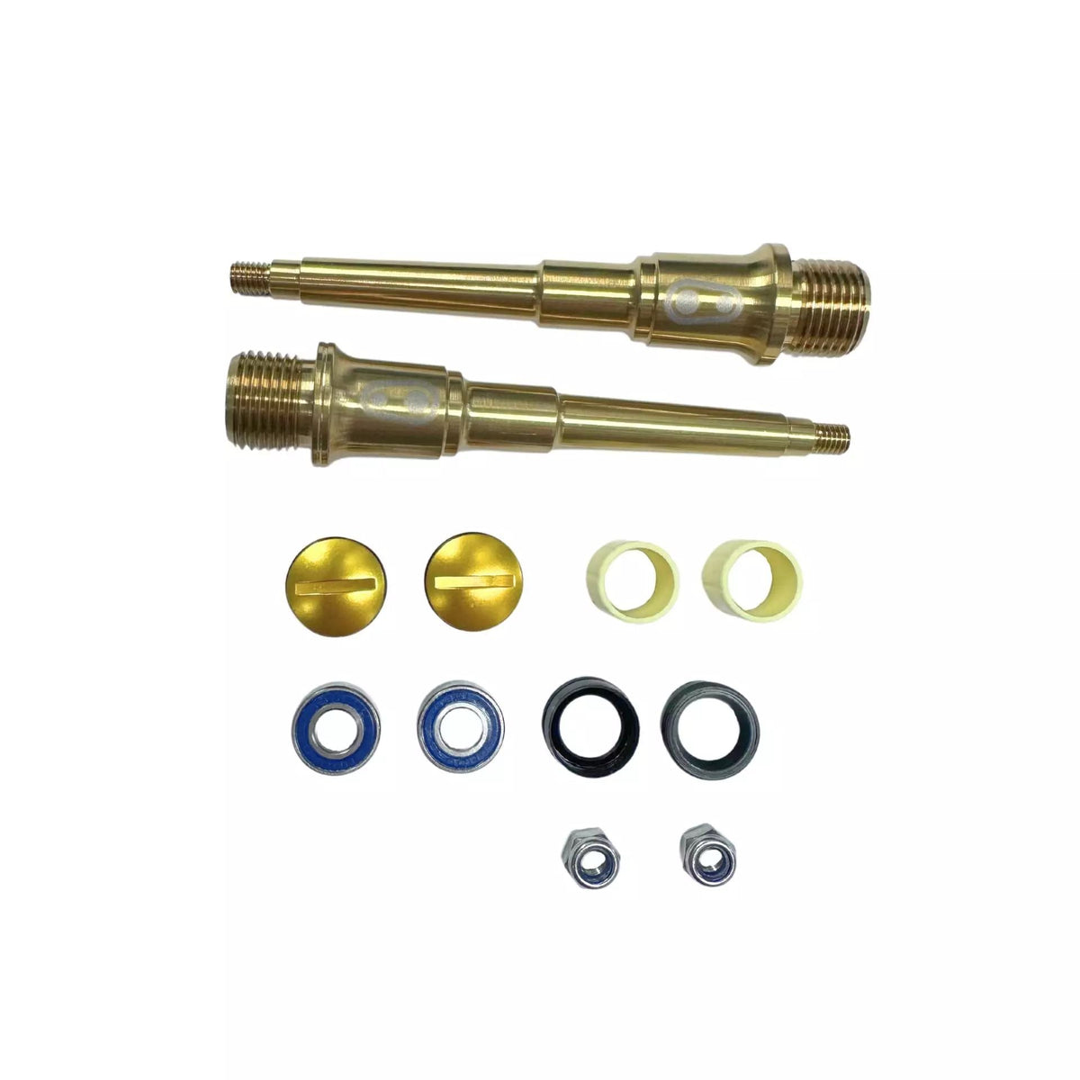 Crankbrothers Ti Spindle Upgrade Kit – polkimen päivityspaketti, titaaniakselit