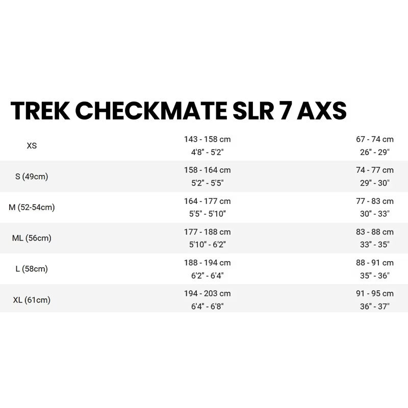 Trek Checkmate SLR 7 AXS – gravel-pyörä, 800-sarjan OCLV-hiilikuitu