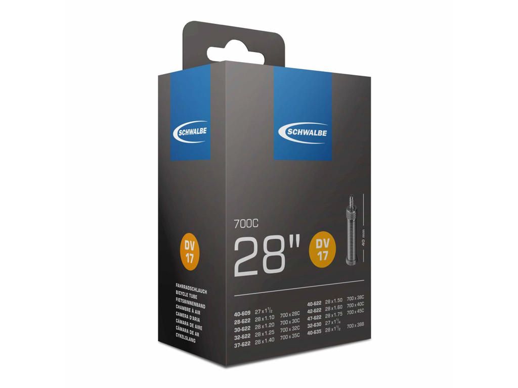 Schwalbe Sisärengas DV17 Dunlop, 28-47/622-635 – kierrätetty kumi, 50 % parempi ilmanpito