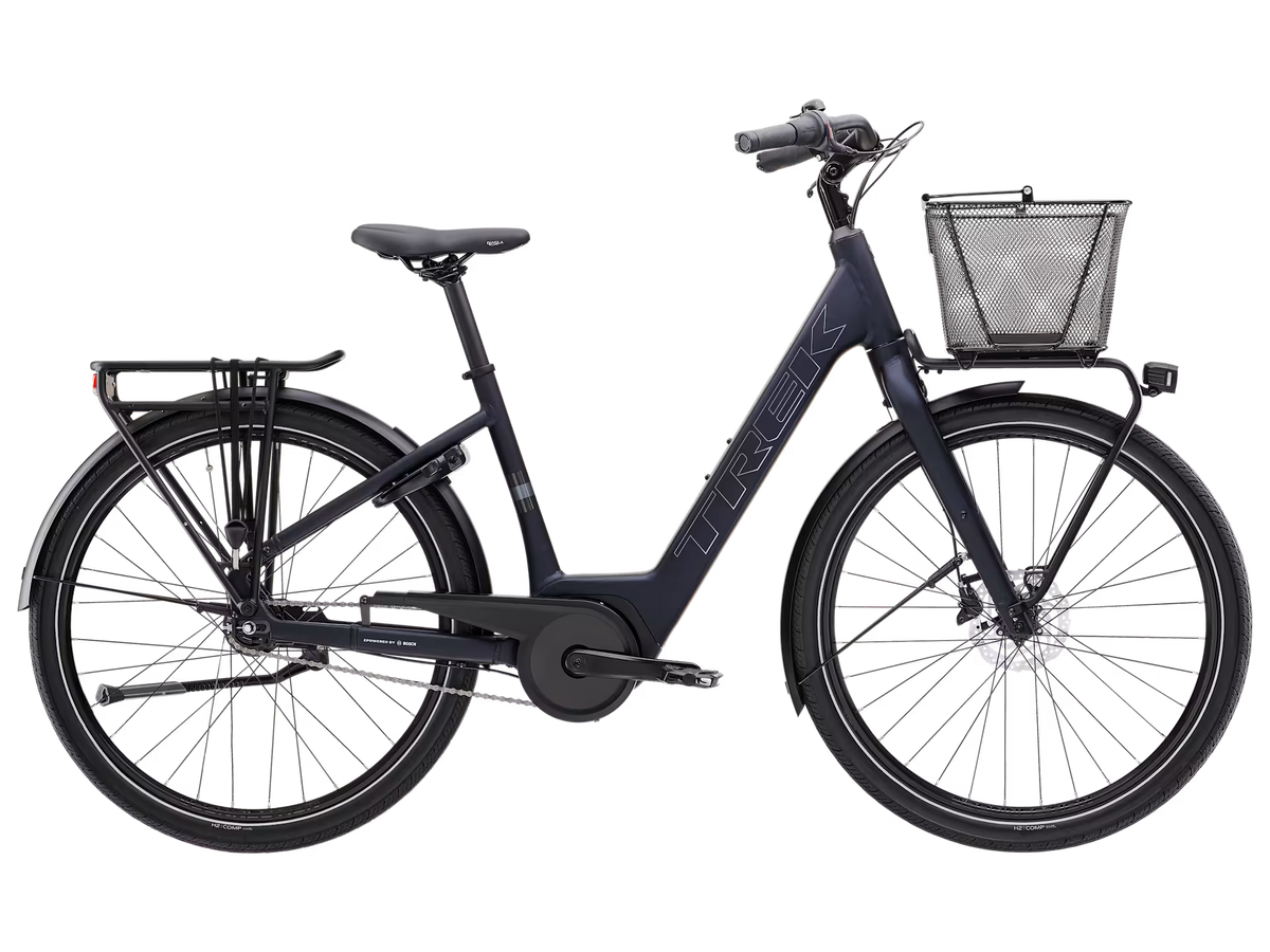 Trek District+ 1C Lowstep – sähkökaupunkipyörä, 40 Nm, 400 Wh