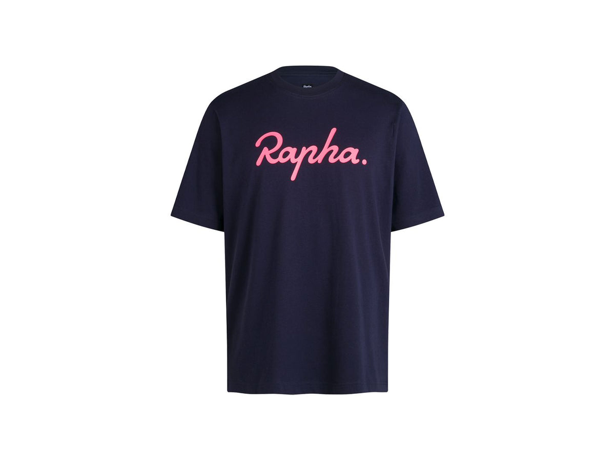 Rapha Men's Logo T-Shirt L, navy/pink