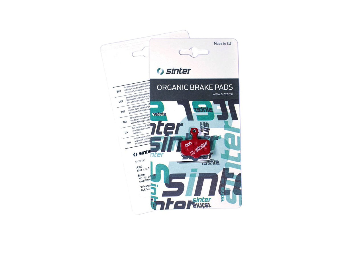 Sinter Jarrupalat Standard Disc Brake Pads Sram/Avid Punainen