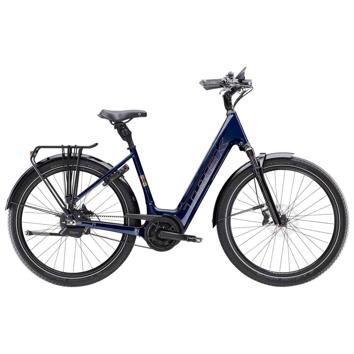 Trek District+ 5 Lowstep – sähkökaupunkipyörä, 75 Nm, 400 Wh