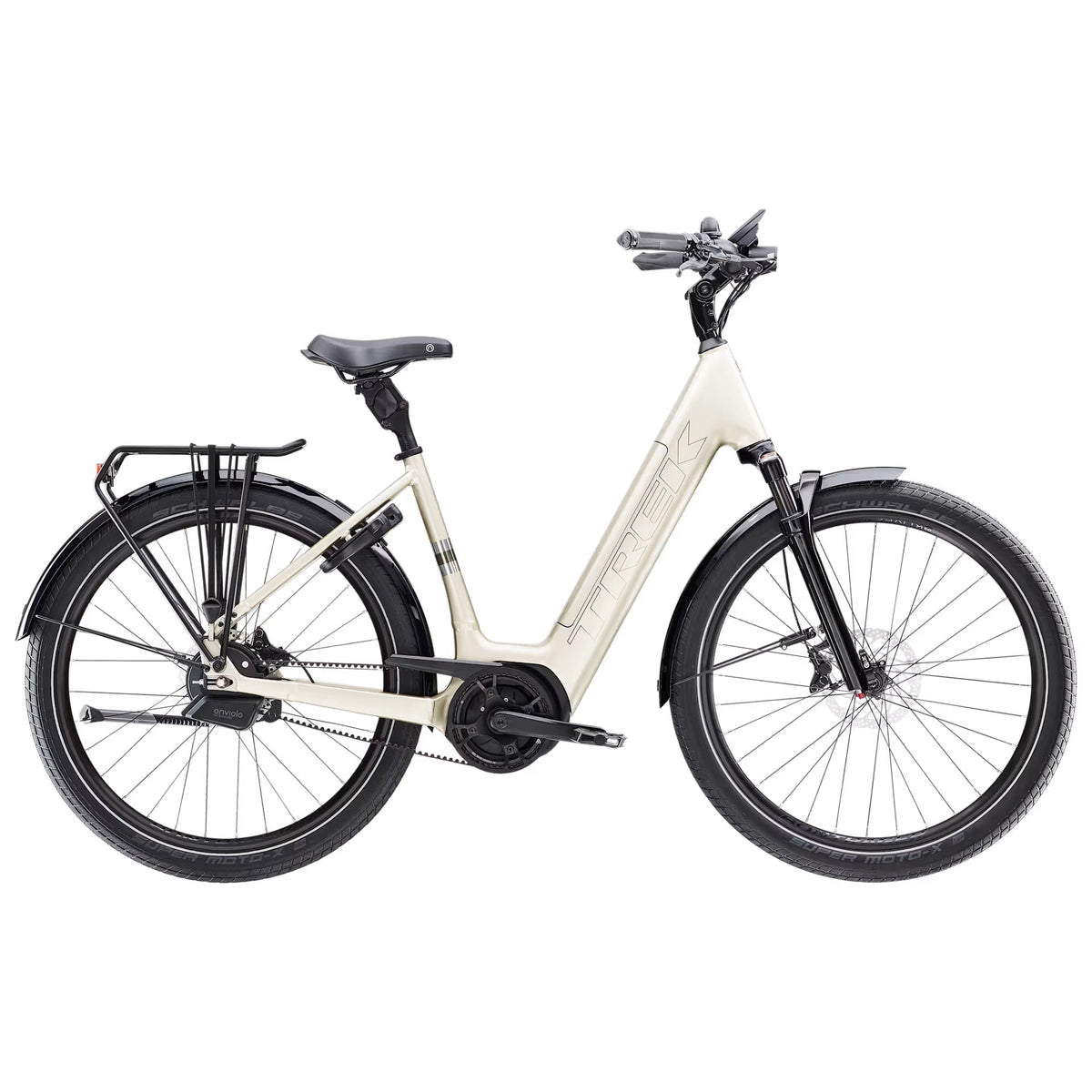 Trek District+ 5 Lowstep – sähkökaupunkipyörä, 75 Nm, 400 Wh