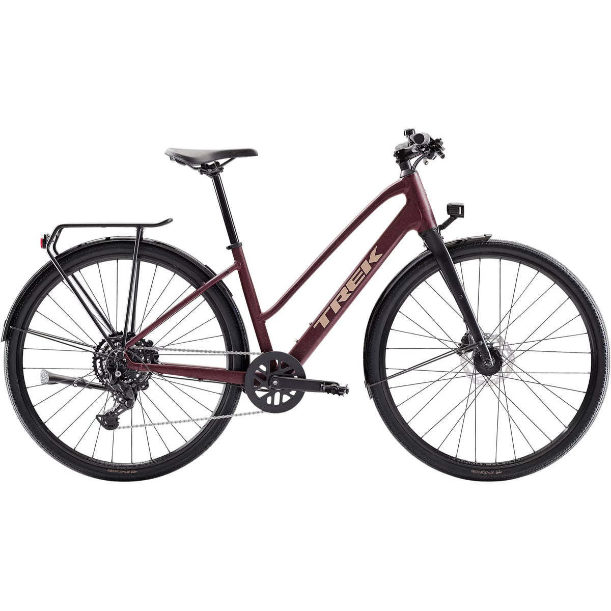 Trek FX Sport AL Equipped Midstep – hybridipyörä, Midstep, napadynamo