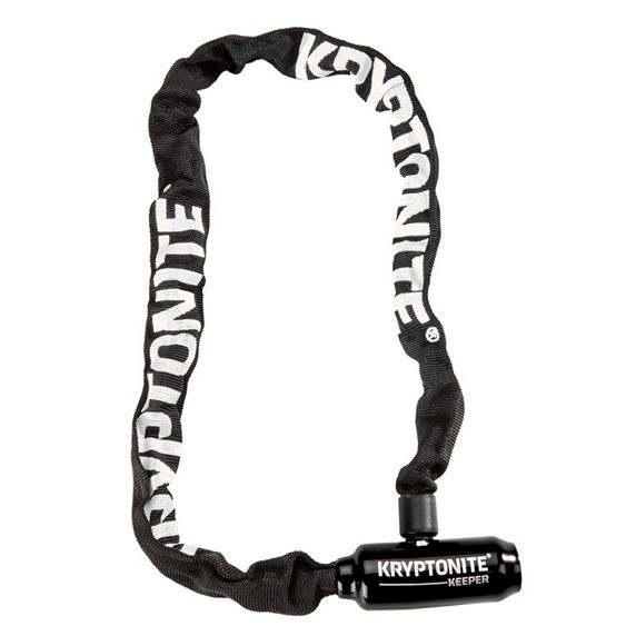 Kryptonite Ketjulukko Keeper 585 5mm x 85 cm Integrated – karkaistu teräsketju, 4/10 turvallisuus