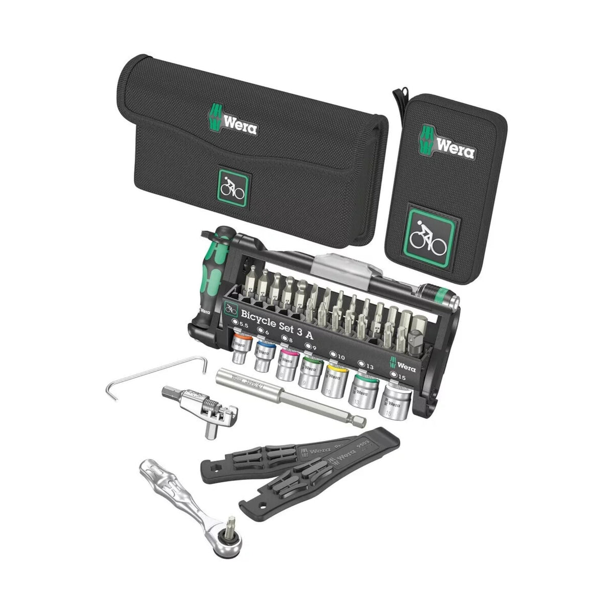 Wera Bicycle Set 3 A – 40-osainen pyörätyökalusarja, yli 65 Nm räikkä