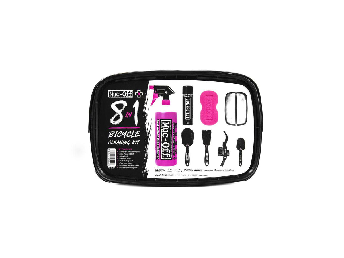 Muc-Off 8-in-1 Bike Cleaning Kit – pyörän puhdistussarja, Nano Tech