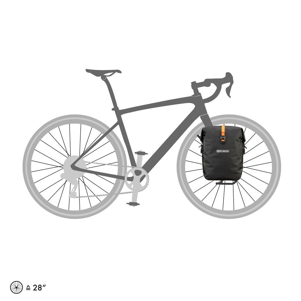 ORTLIEB Gravel-Pack – vedenpitävät sivulaukut, 25L, QL2.1-kiinnitys